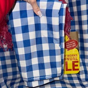 Bath & Body Works Blue and White Checkered Table Linens
